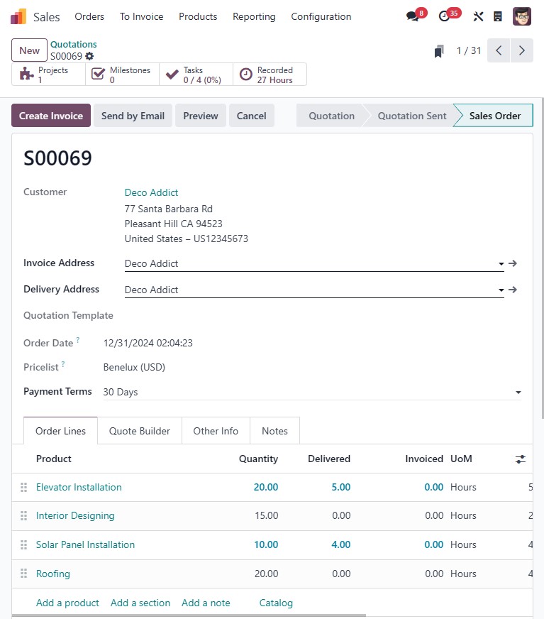 Gérez vos ventes avec Odoo